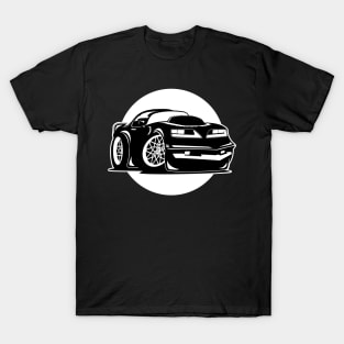 Seventies Classic Muscle Car Cartoon T-Shirt